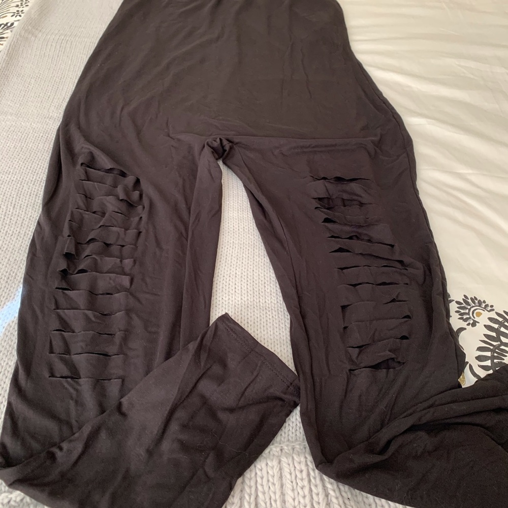 Cleo Distressed Plus Size Jump Suit - Picture 2 of 7